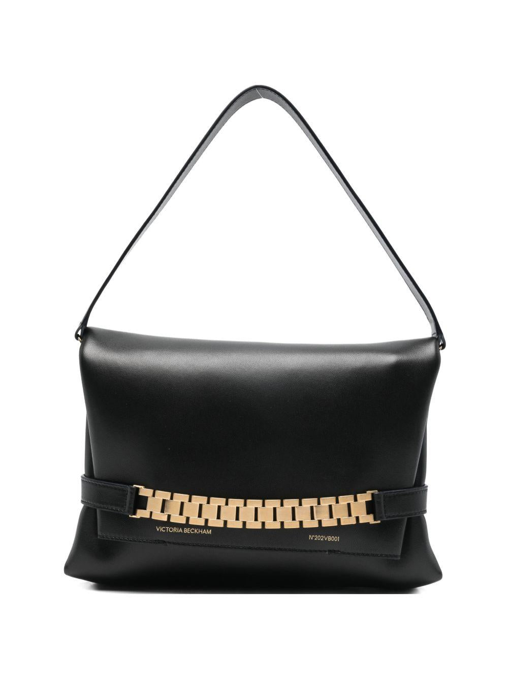 Borsa clutch con catena in nero Victoria Beckham - donna 