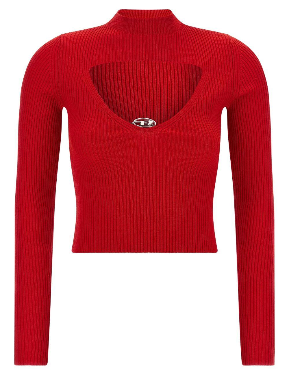 Maglione a coste in rosso Diesel - donna 