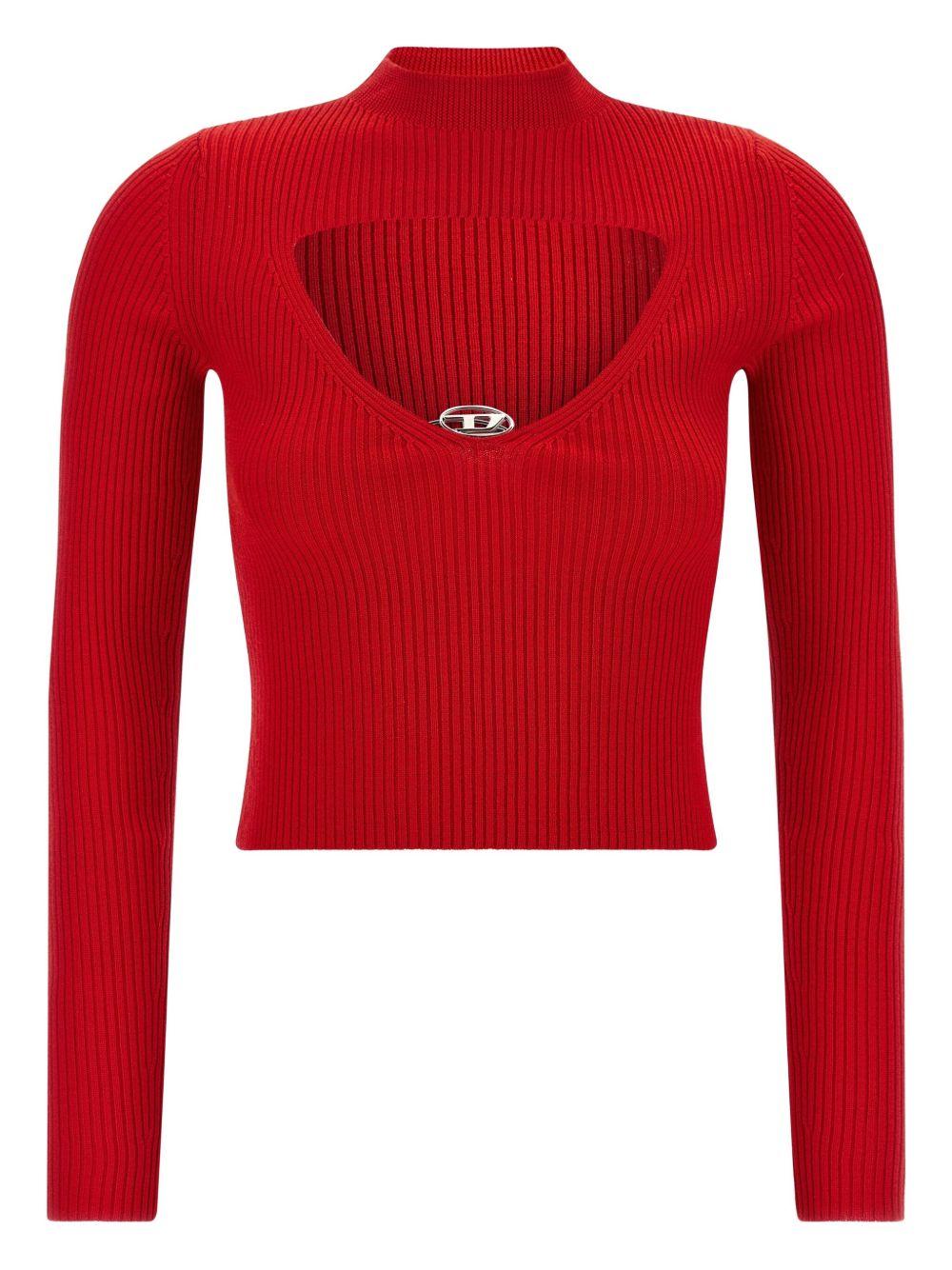 Maglione a coste in rosso Diesel - donna 