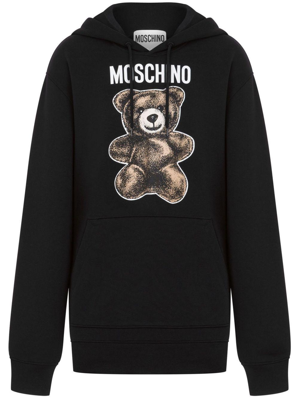 Felpa con stampa in nero Moschino - donna 