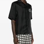 Camicia a maniche corte in nero 