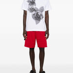 T-shirt con stampa floreale in bianco Simone rocha - uomo 