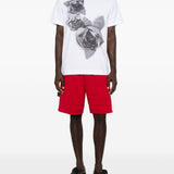 T-shirt con stampa floreale in bianco Simone rocha - uomo 