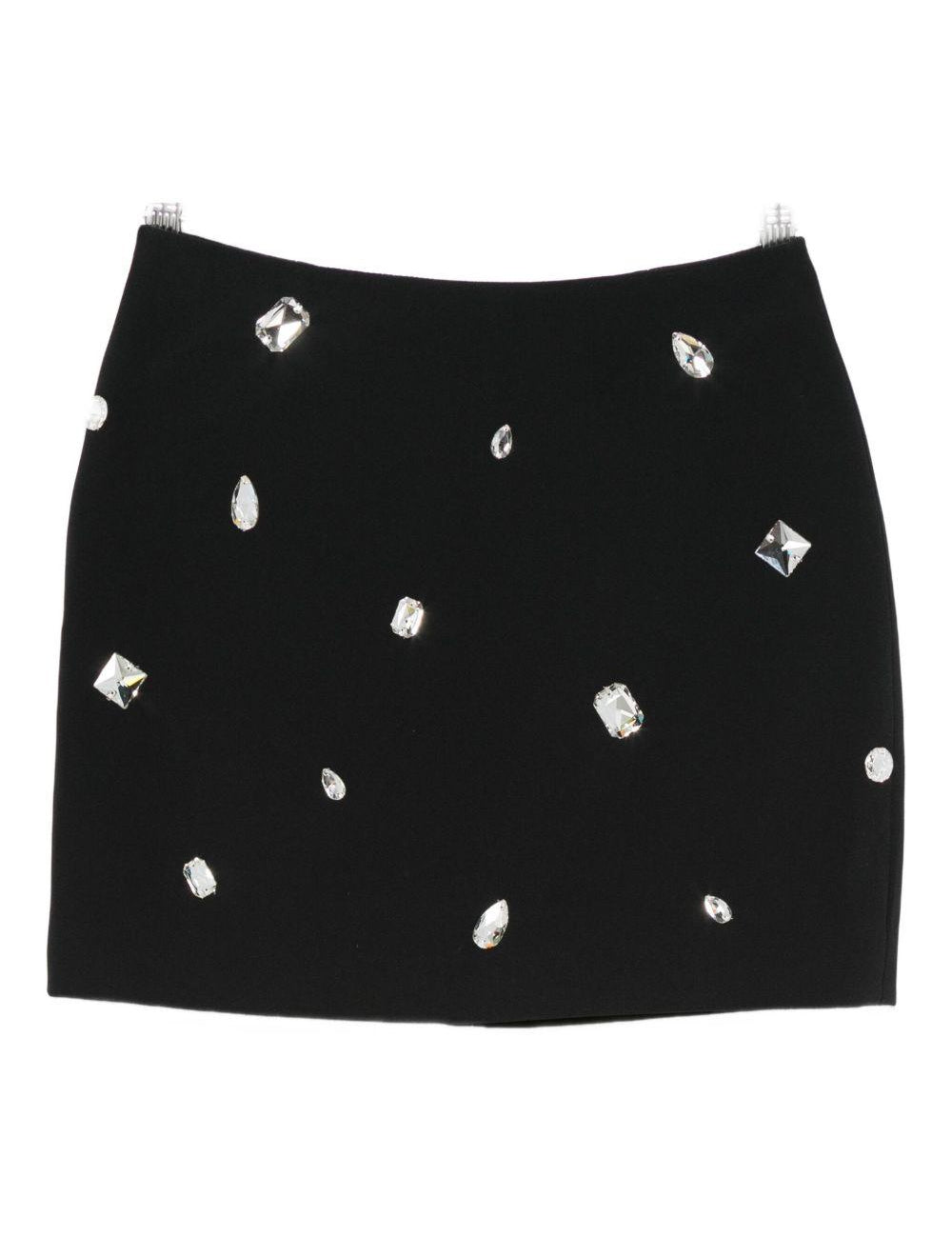 Minigonna con strass in nero David Koma - donna 