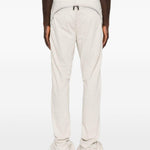 Jeans con zip laterale in avorio Rick owens drkshdw - uomo 