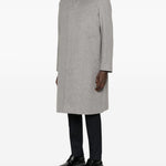 Cappotto con taschini a toppa e bottoni in grigio Lardini - uomo 