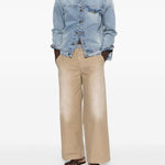 Pantaloni con passanti per cintura in beige Erl - unisex 