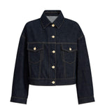 Giacca crop denim in blu Brunello Cucinelli - donna 