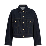 Giacca crop denim in blu Brunello Cucinelli - donna 