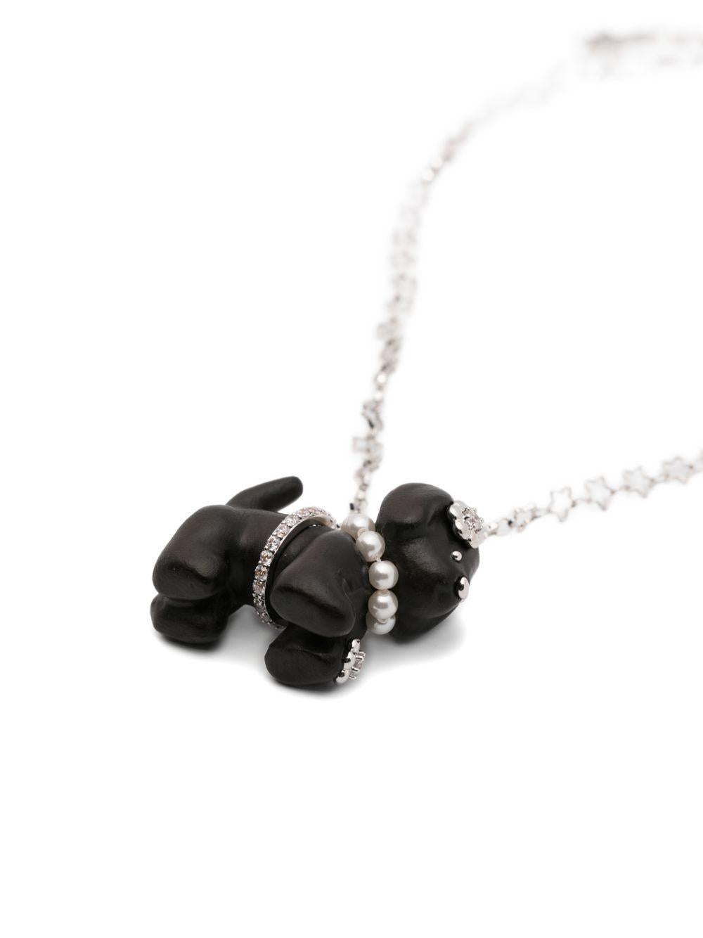 Collana con ciondolo a forma di cane in marrone Yvmin - donna 