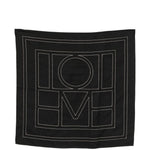 Foulard di seta con monogramma ricamato in nero Toteme - donna 