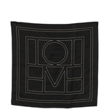 Foulard di seta con monogramma ricamato in nero Toteme - donna 