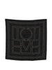 Foulard di seta con monogramma ricamato in nero Toteme - donna