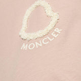 T-shirt con logo applicato in rosa Moncler - uomo 