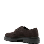 Derby strigate in suede in marrone Hogan - uomo 