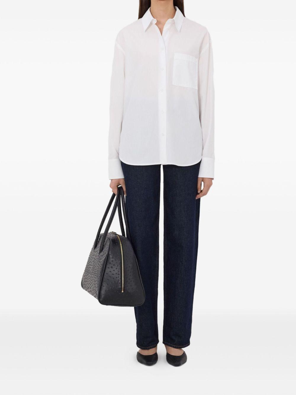 Camicia lee con ricamo in bianco Loulou de saison - donna 