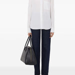 Camicia lee con ricamo in bianco Loulou de saison - donna 