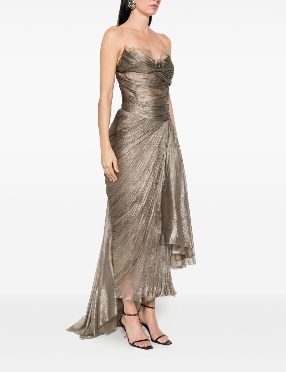 Abito con drapeggi jolie in argento Maria lucia hohan - donna 