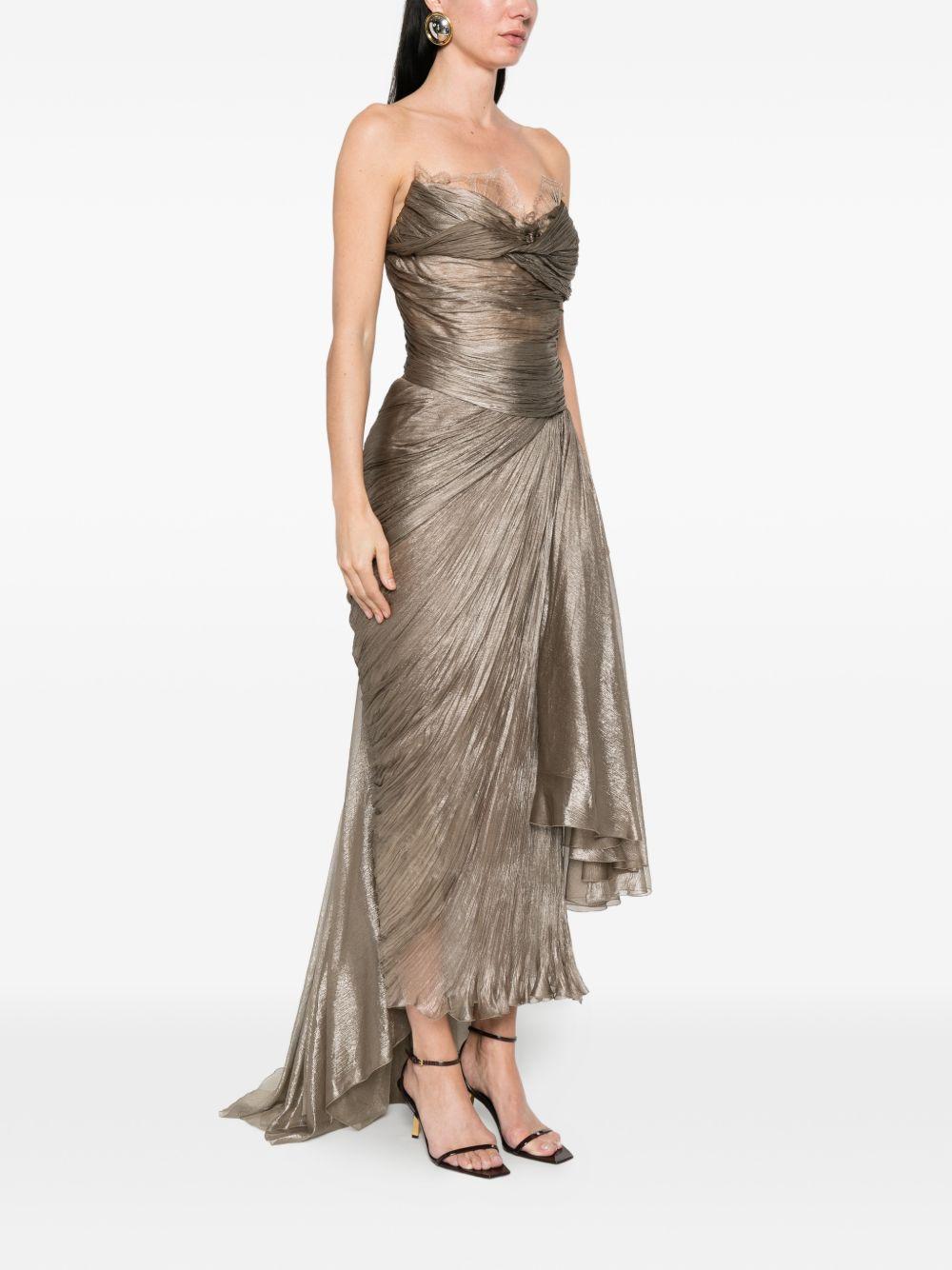 Abito con drapeggi jolie in argento Maria lucia hohan - donna 
