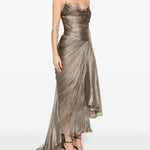Abito con drapeggi jolie in argento Maria lucia hohan - donna 