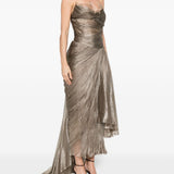 Abito con drapeggi jolie in argento Maria lucia hohan - donna 