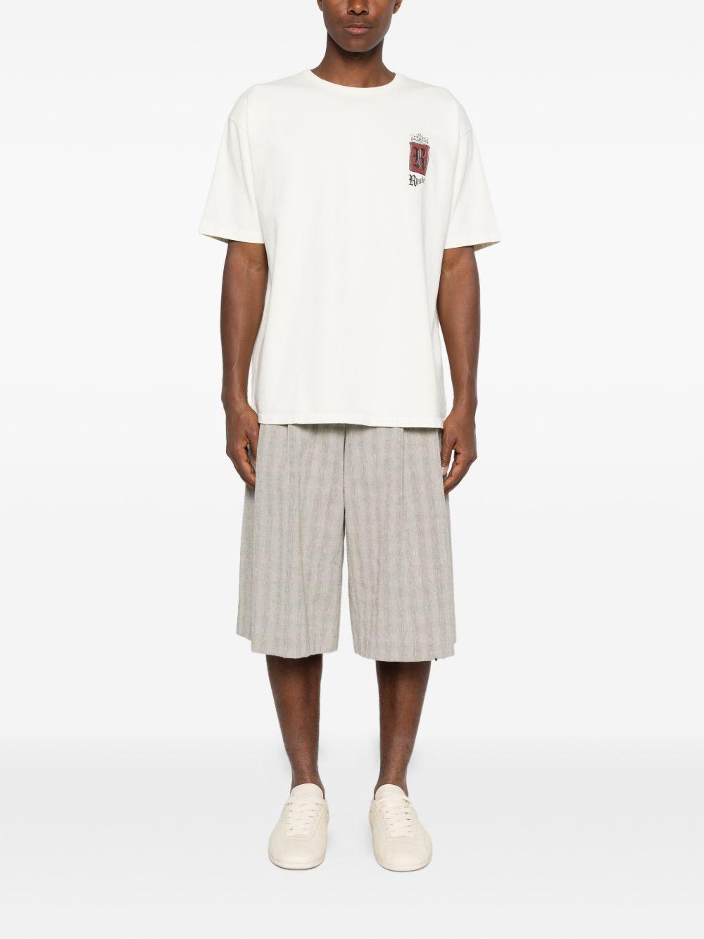T-shirt con logo grafico in bianco Rhude - uomo 
