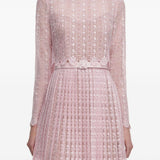 Abito midi plissettato in rosa Self-Portrait - donna 