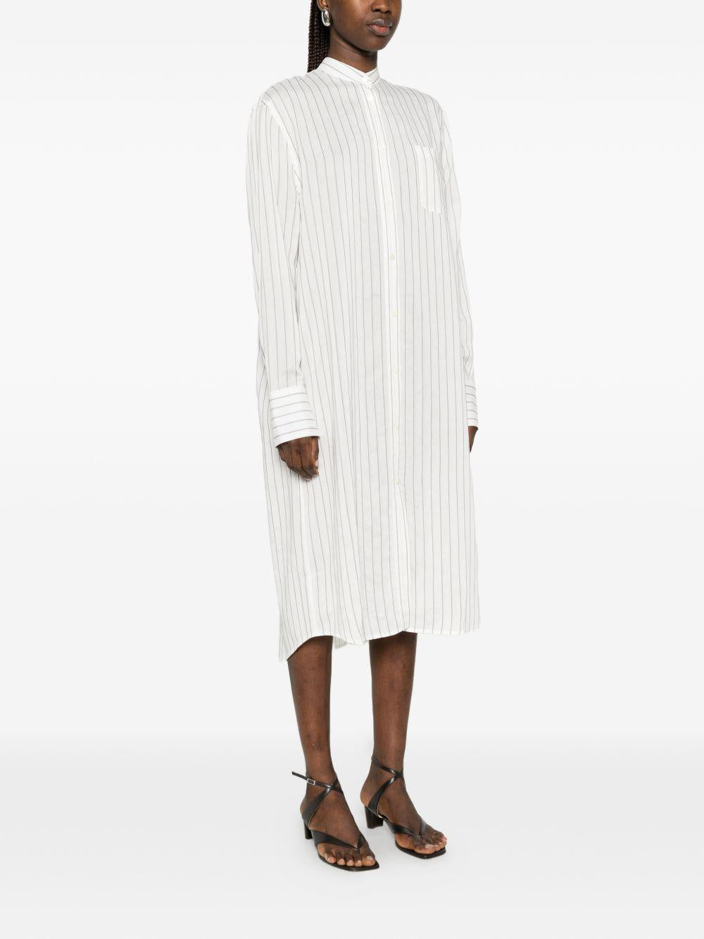 Chemisier a righe in bianco Toteme - donna 