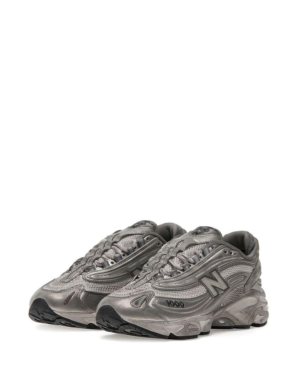 Sneakers 1000 con lacci in argento 