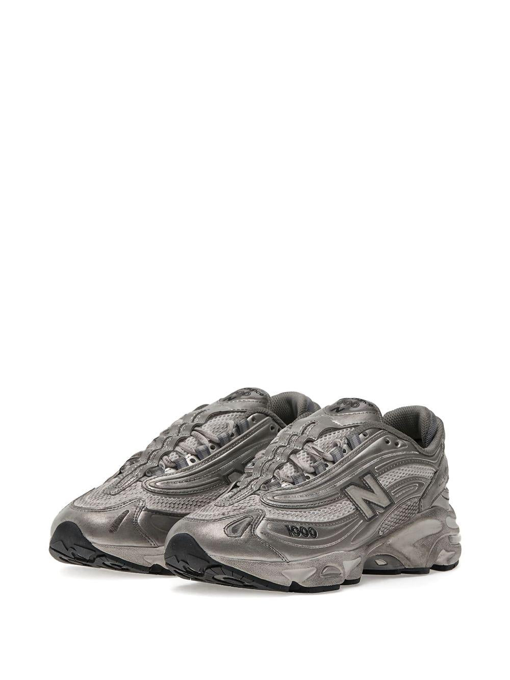Sneakers 1000 con lacci in argento 