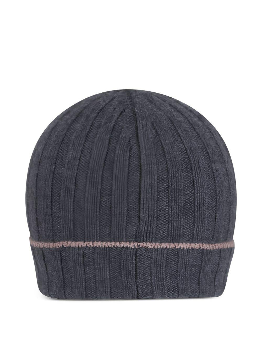 Cappello con logo  in blu Brunello cucinelli - uomo 