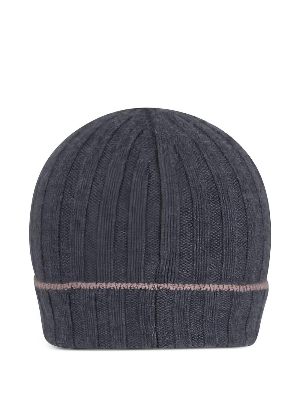 Cappello con logo  in blu Brunello cucinelli - uomo 