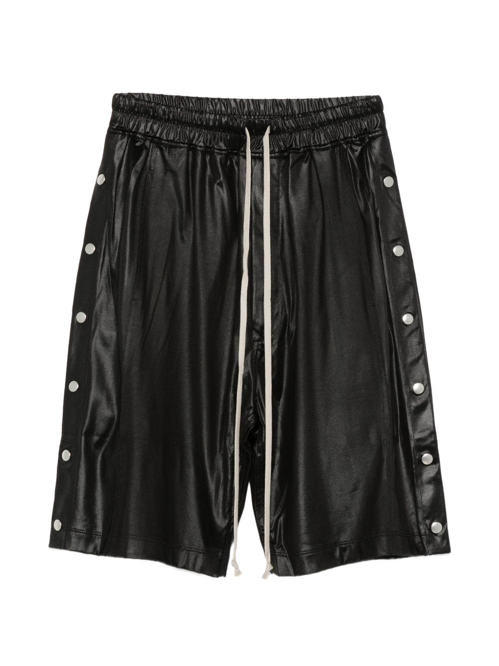 Pantaloncini con bottoni e coulisse in nero Rick owens drkshdw - donna 