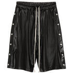 Pantaloncini con bottoni e coulisse in nero Rick owens drkshdw - donna 