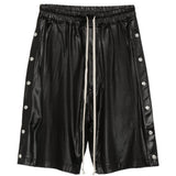 Pantaloncini con bottoni e coulisse in nero Rick owens drkshdw - donna 