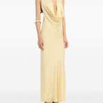 Abito lungo in chiffon giallo ROTATE - donna 
