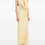 Abito lungo in chiffon giallo ROTATE - donna 