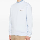 Felpa con logo in azzurro Jacquemus - uomo 