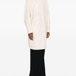 Cappotto monopetto senza colletto in bianco LouLou de Saison - donna 