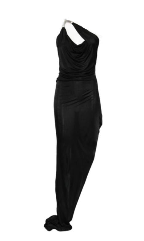 Abito con spacco hydra aaliyah n nero Rick owens lilies - donna 