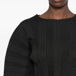 Top  plissettato in nero 