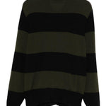 Cardigan a strisce in nero e verde Simone Rocha - donna 