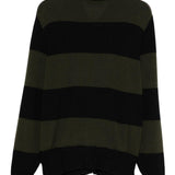 Cardigan a strisce in nero e verde Simone Rocha - donna 