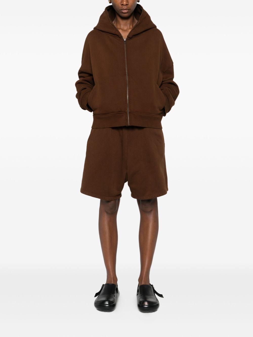 Felpa con zip in marrone Entire studios - unisex 