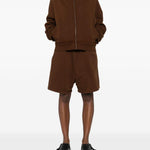 Felpa con zip in marrone Entire studios - unisex 