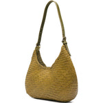 BORSA A SPALLA LUNA MEZZA IN VERDE BAMBOO - DONNA 