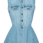 Top svasato in denim Rotate - donna 