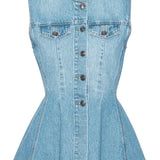 Top svasato in denim Rotate - donna 