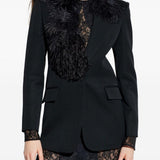 Giacca con piume in nero The attico - donna 
