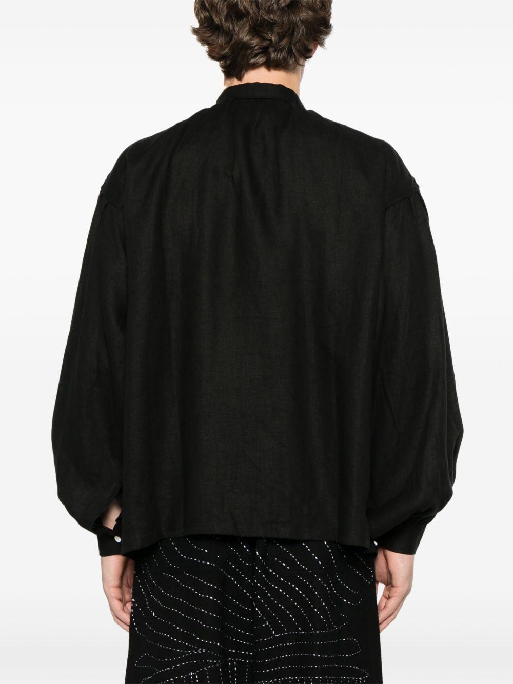 Camicia con maniche a sbuffo in nero Glass Cypress - uomo 